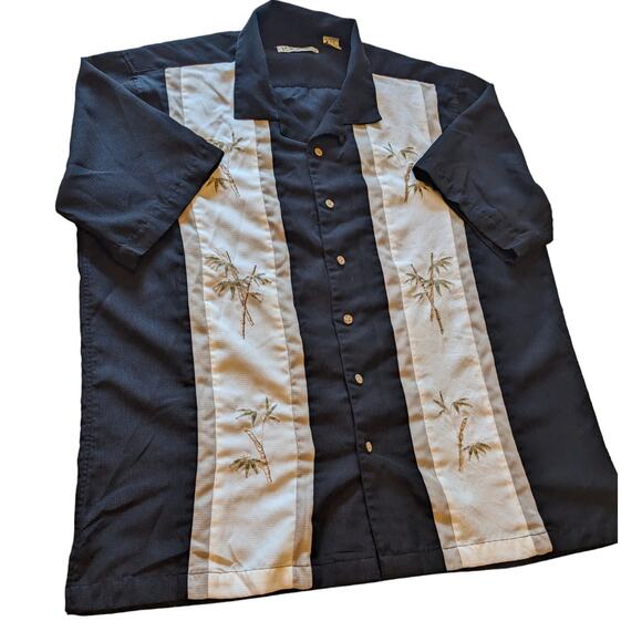 Batik Bay Hawaiian Shirt Mens XL Short Sleeve Tropical Vacation Palm Tree Resort - Picture 9 of 16